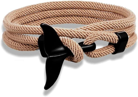 Creative Men Women jewelry Milan line ocean whale tail braided Bohemian bracelet
